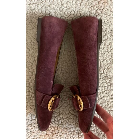 Tory Burch Marsden Suede Loafer Flats in Malbec size 7.5 NWOB - Picture 5 of 10